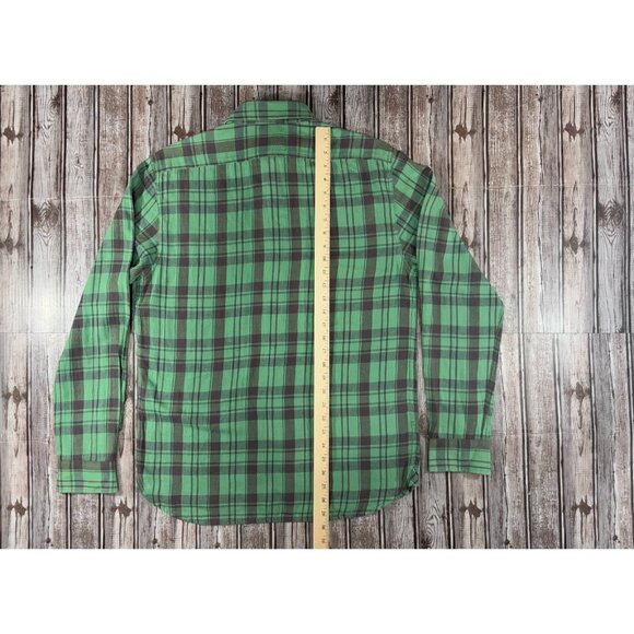 Rag & Bone workweat 3/4 placket shirt size L color plaid green NWOT - Picture 7 of 7